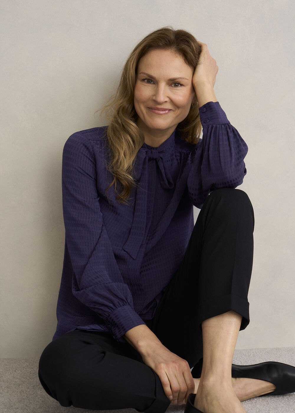 Gabrielle Blouse, Midnight Purple, hi-res