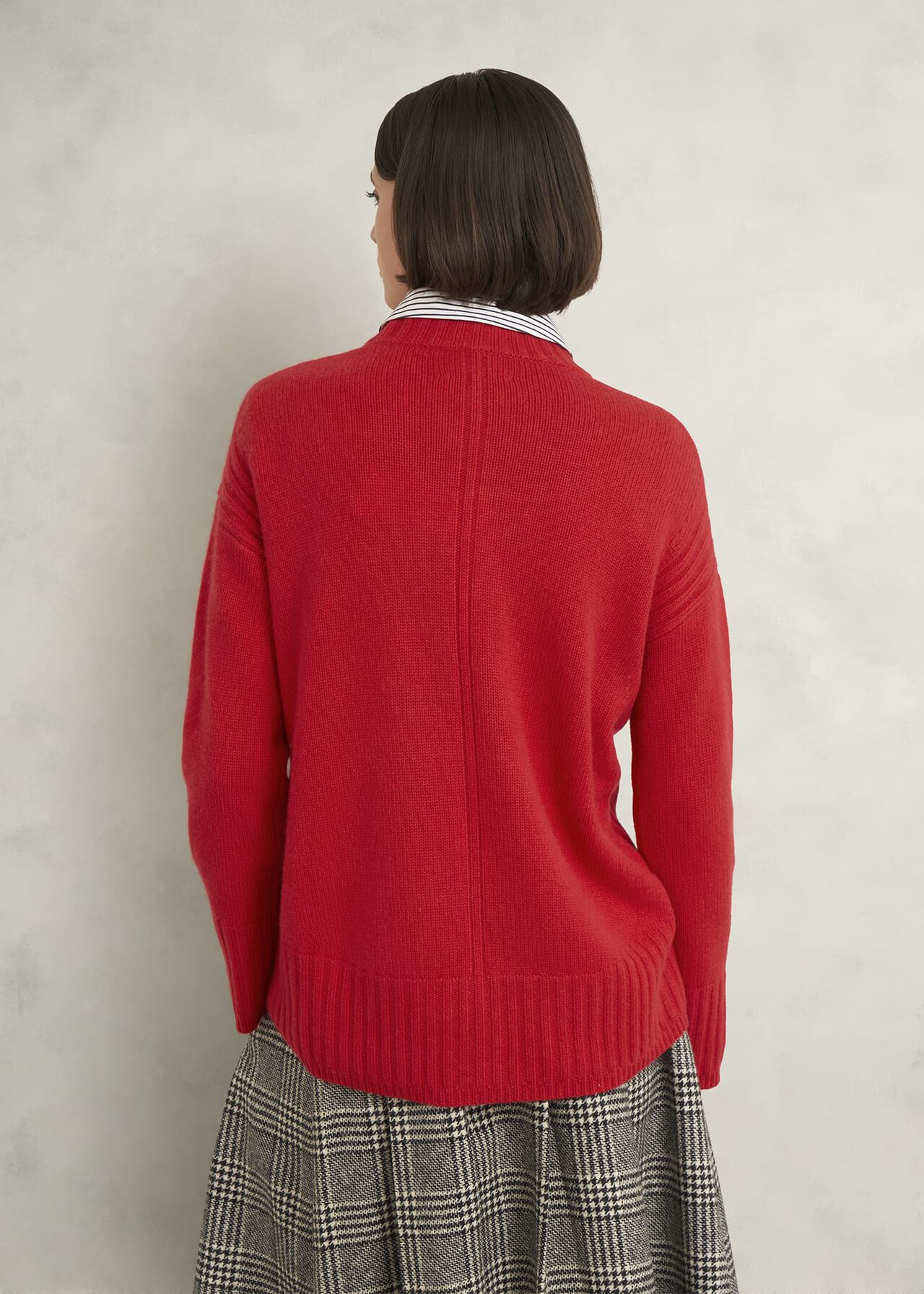Dora Wool Cashmere Jumper, Vibrant Red, hi-res