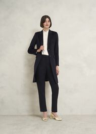 Andie Heeled Leather Ballerinas, Gold, hi-res