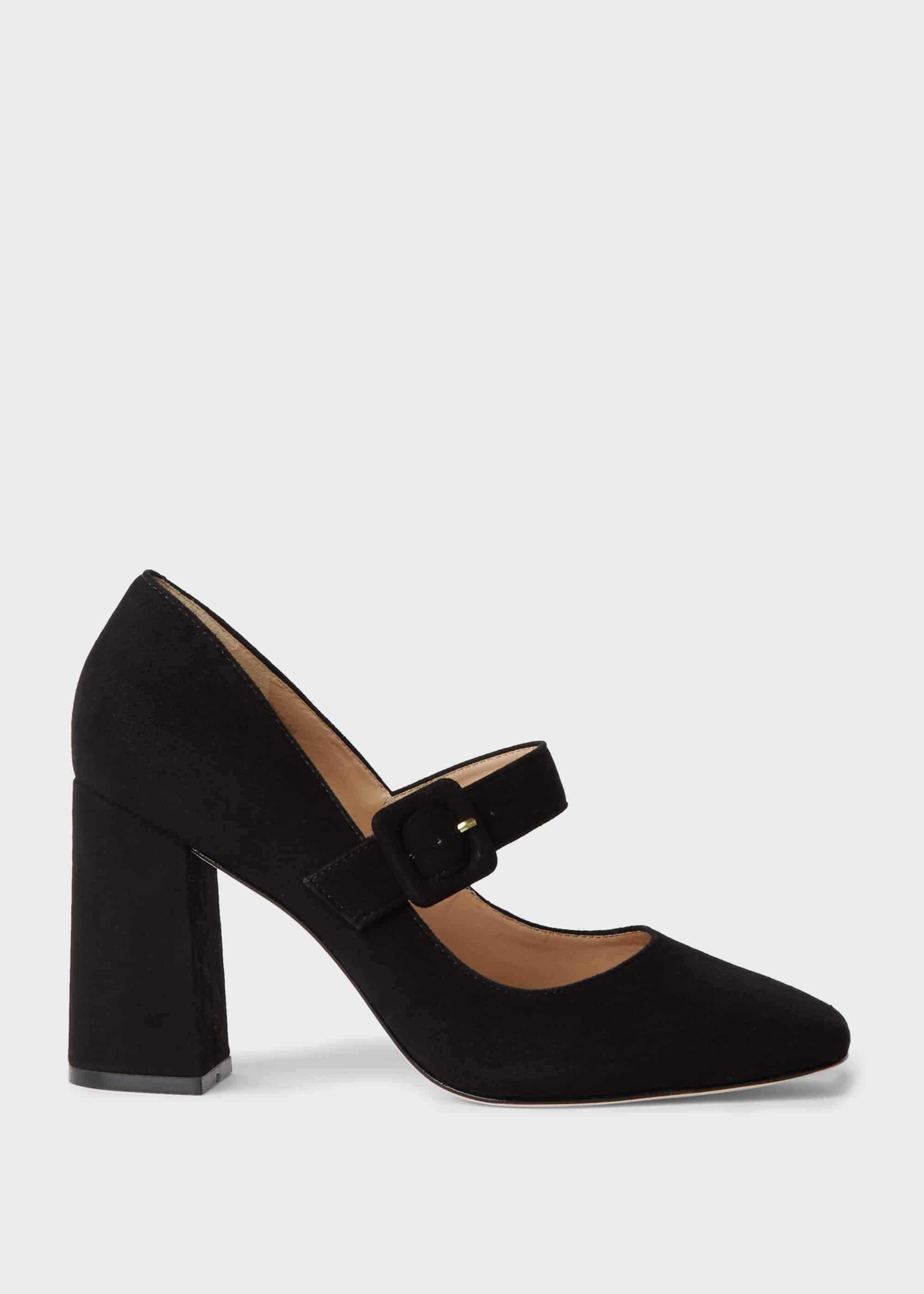 leather court shoes block heel