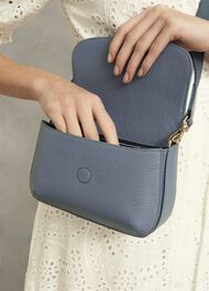 Berwick Leather Crossbody Bag, Cornflower Blue, hi-res