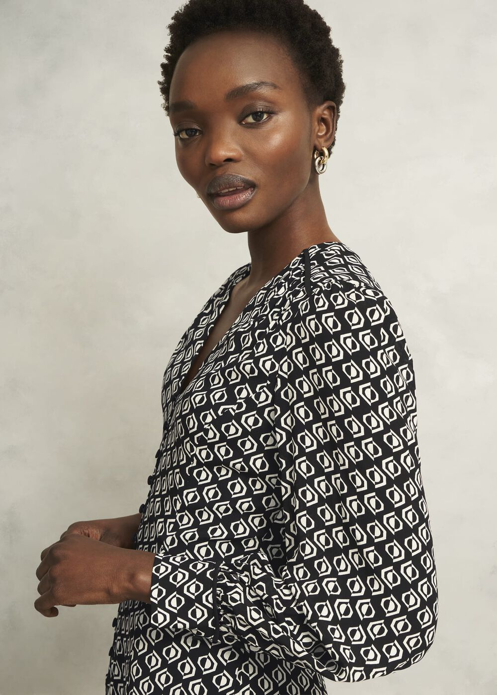 Zadie Dress, Black Cream, hi-res