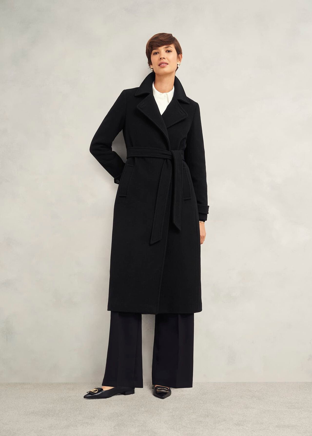 Yasmina Wool Blend Coat, Black, hi-res