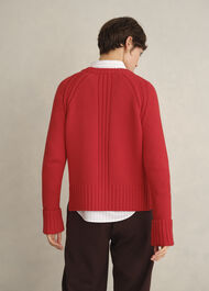Sukey Cotton Sweater, Pepper Red, hi-res