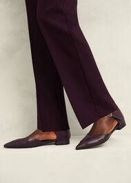 Seren Leather Flats, Malbec Purple, hi-res