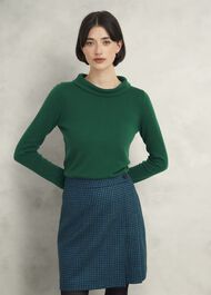 Audrey Wool Cashmere Jumper, Agate Green, hi-res