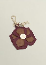 Vivian Flower Bag Charm, Tan Beryl Red, hi-res