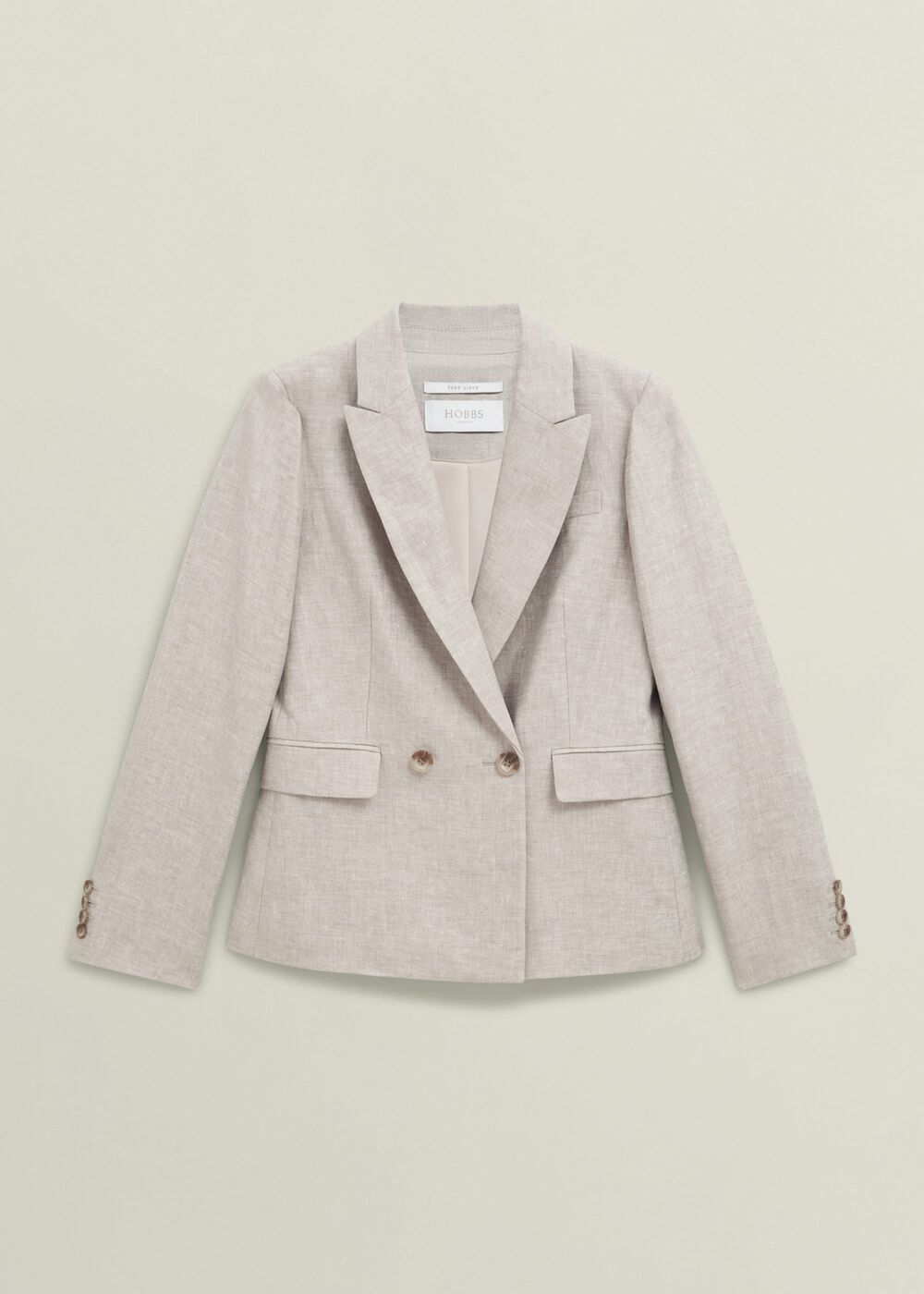 Alessia Linen Jacket, Neutral, hi-res
