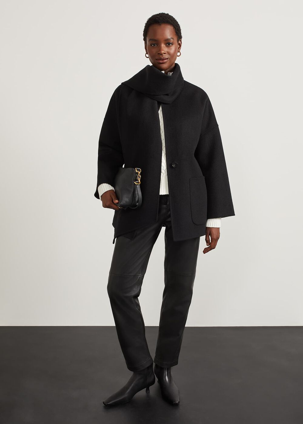 Kinsey Leather Pants, Black, hi-res