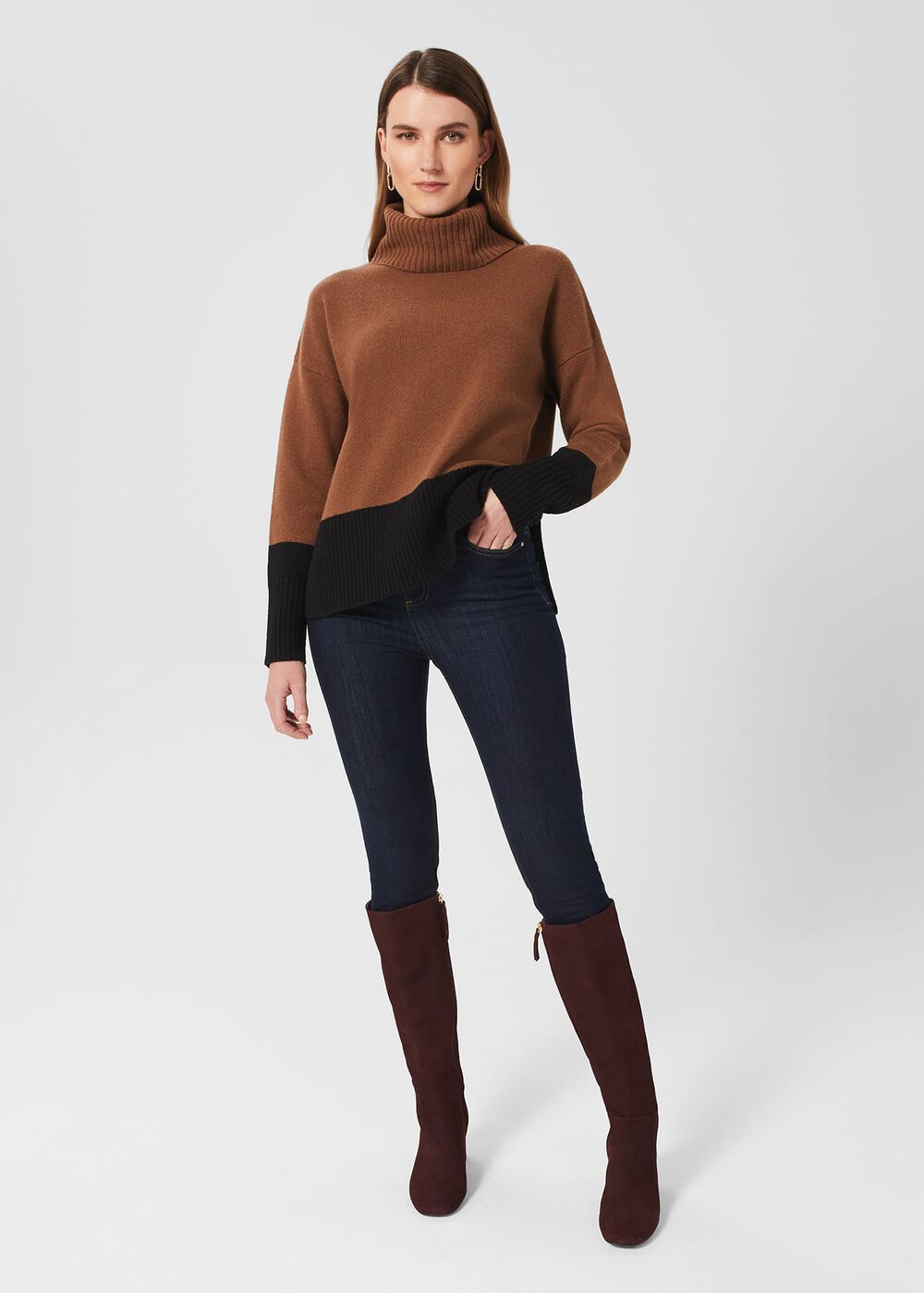 Imogen Long Boots, Aubergine, hi-res