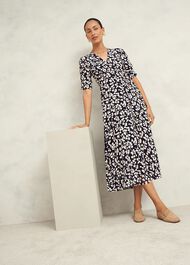 Bonnie Dress, Navy Cream, hi-res
