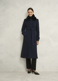 Petite Celeste Coat, Navy, hi-res