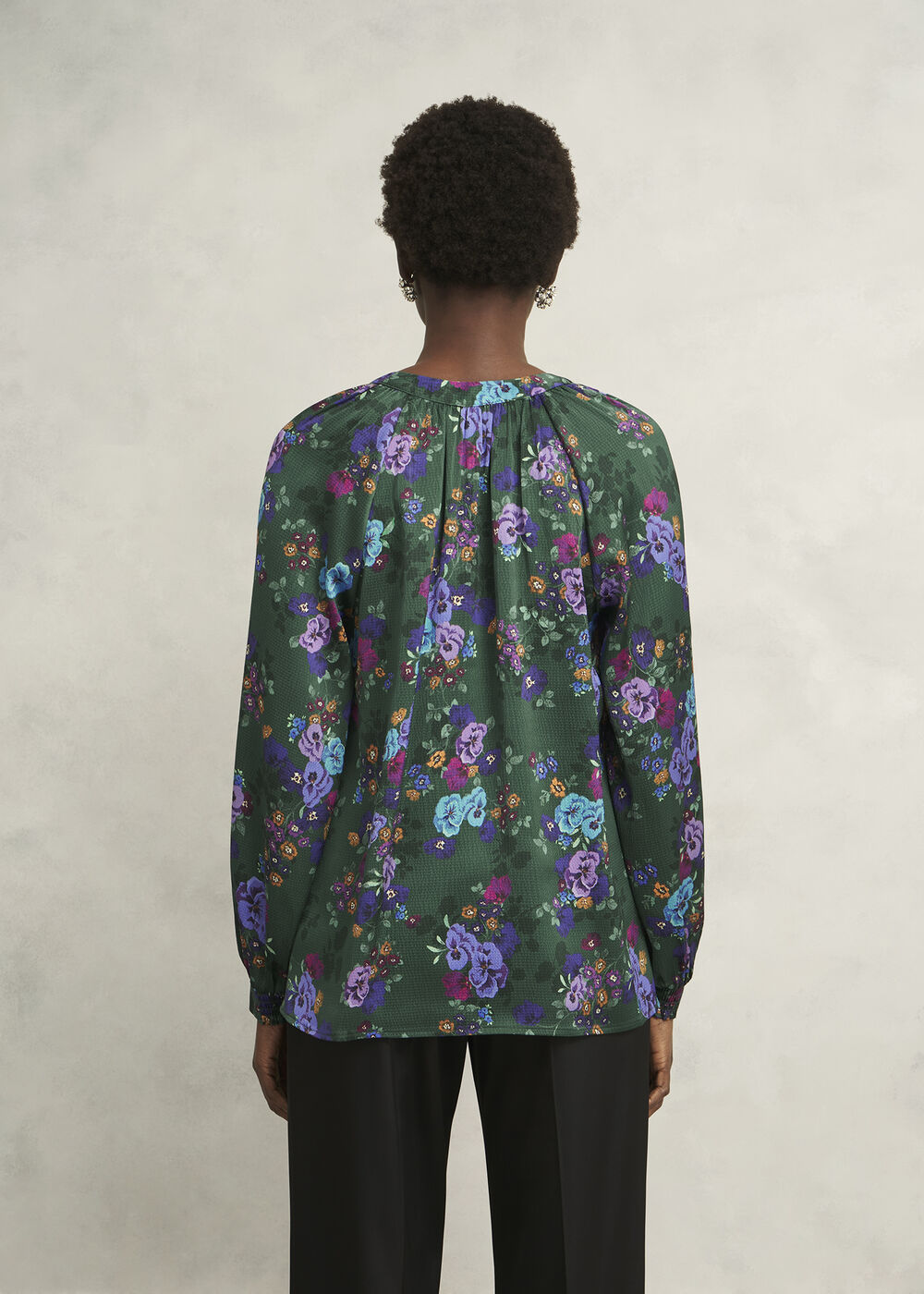 Edna Floral Top, Green Multi, hi-res
