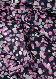 Petite Aurora Fit And Flare Dress, Navy Multi, hi-res