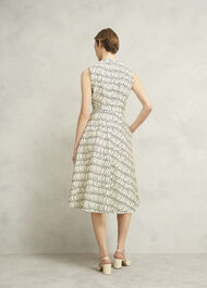 Ruthie Spot Dress, Cream Black, hi-res