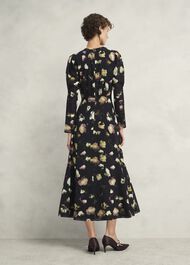 Windermere Silk Dress, Black Multi, hi-res
