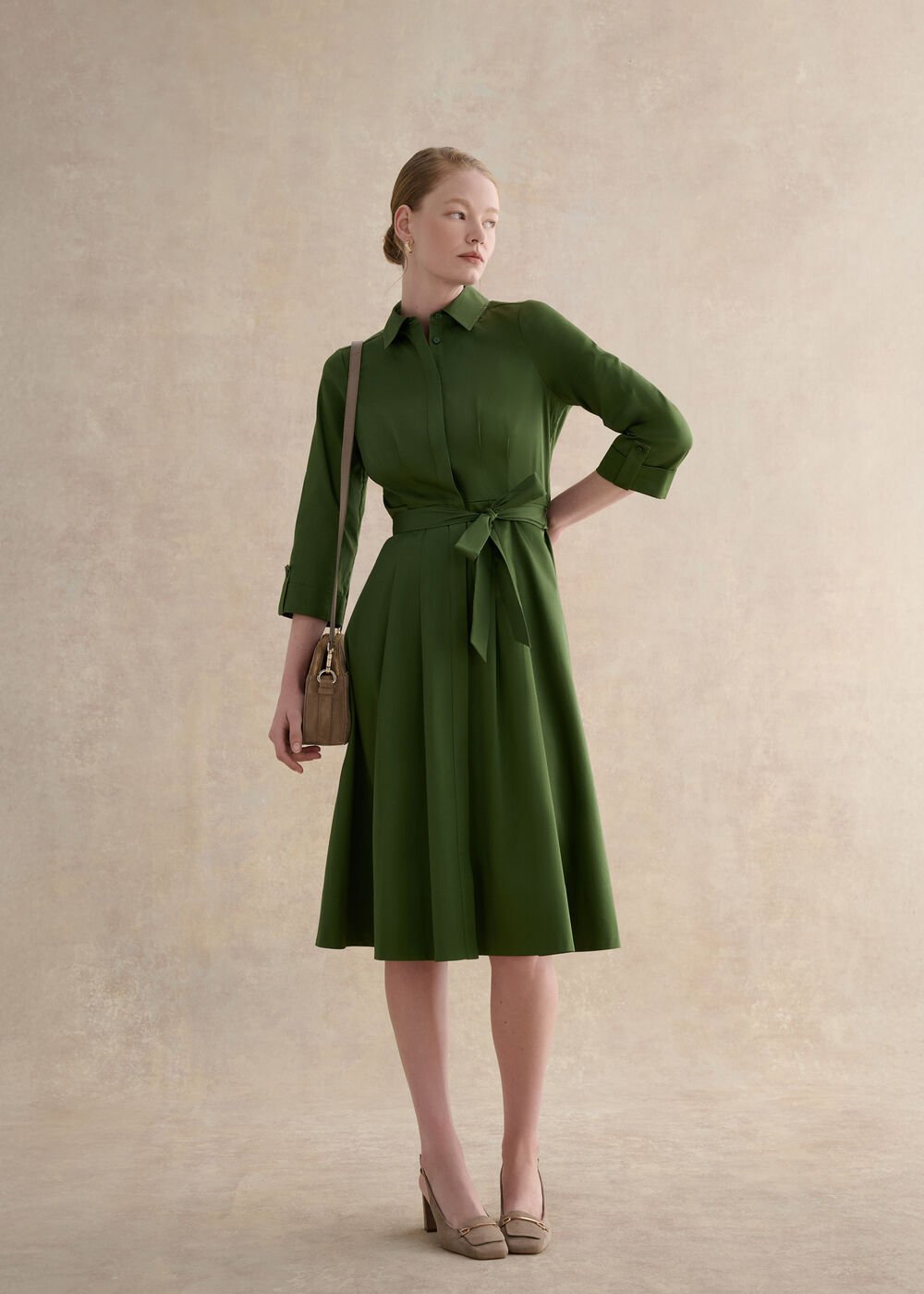 Petite Brigitta Dress, Pine Green, hi-res