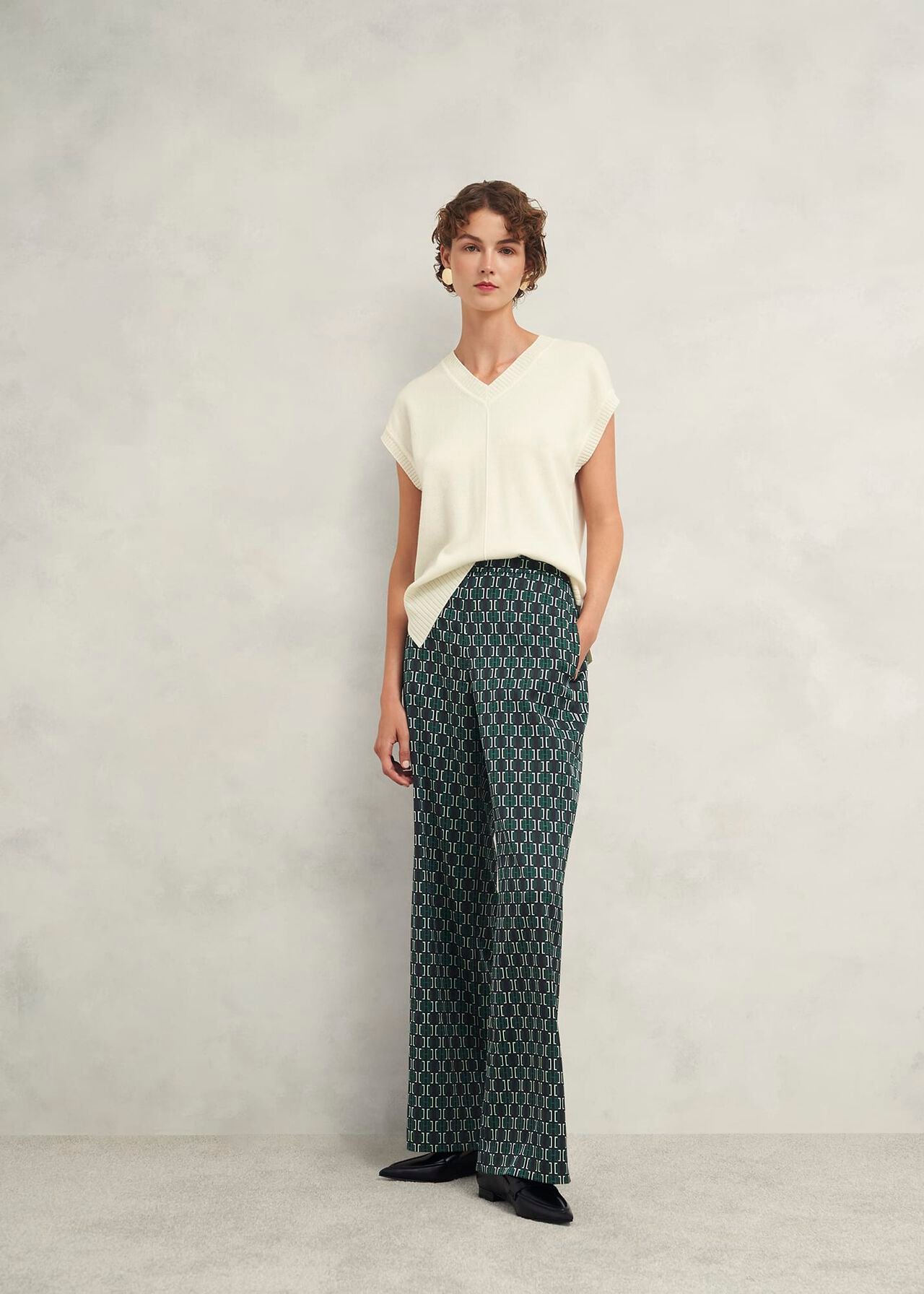 Finwell Satin Trousers, Multi, hi-res