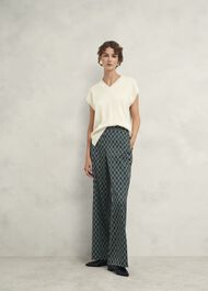 Finwell Satin Trousers, Multi, hi-res