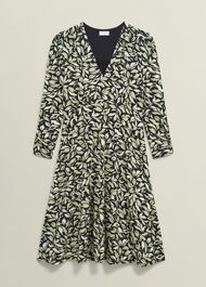 Elosie Jersey Dress, Navy Multi, hi-res