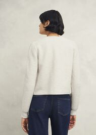 Zayla Sparkle Knitted Jacket, Ivory, hi-res