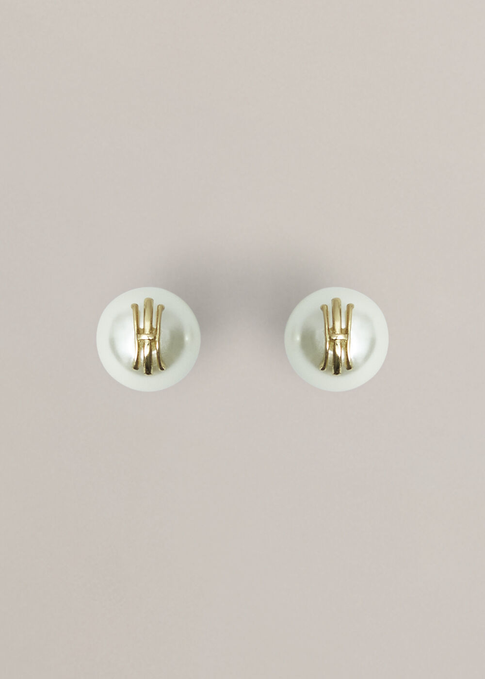 Bette Stud Earrings, Ivory Gold, hi-res