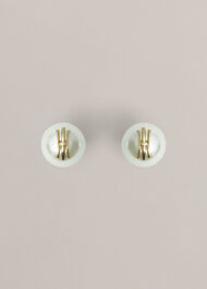 Bette Stud Earrings, Ivory Gold, hi-res
