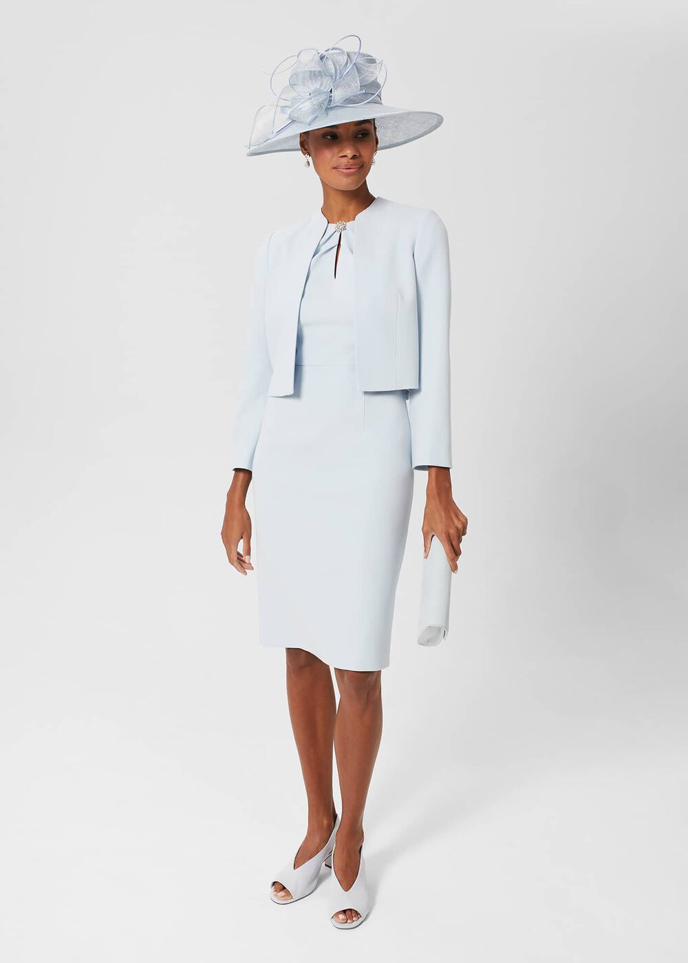 Petite Gabrielle Shift Dress, Pale Blue, hi-res