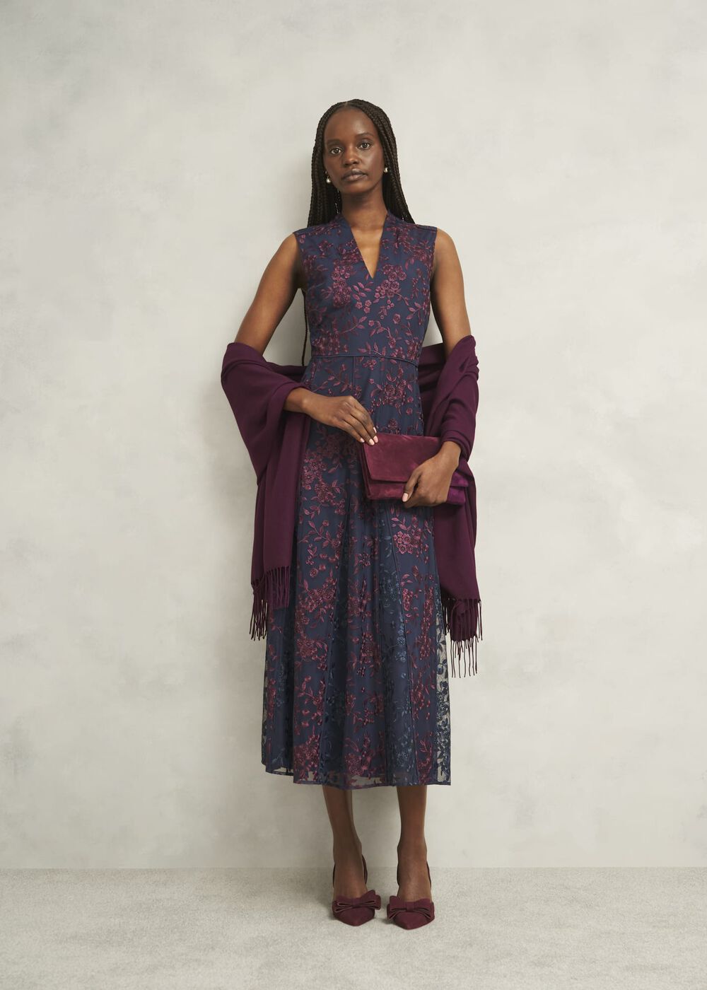 Matilda Scarf, Onyx Red, hi-res