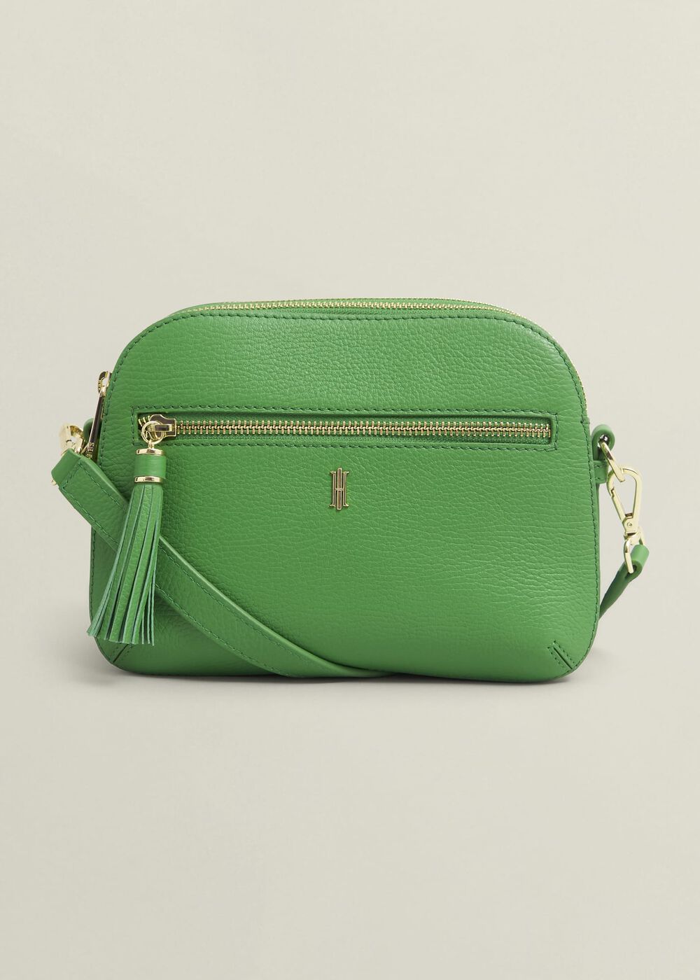 Carlton Leather Crossbody Bag, Laurel Green, hi-res