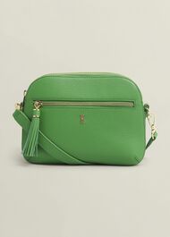 Carlton Leather Crossbody Bag, Laurel Green, hi-res