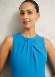 Jessa Twist Detail Dress, Bright Sky Blue, hi-res