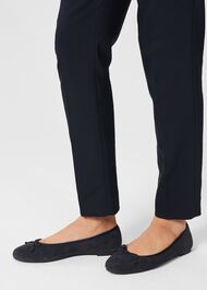 Flo Suede Ballerina , Navy, hi-res