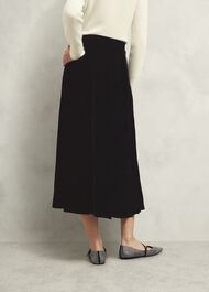 Charteris Velvet Skirt, Black, hi-res