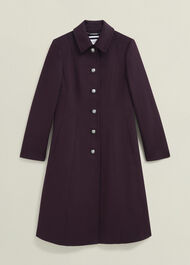Petite Iona Wool Coat, Malbec Purple, hi-res