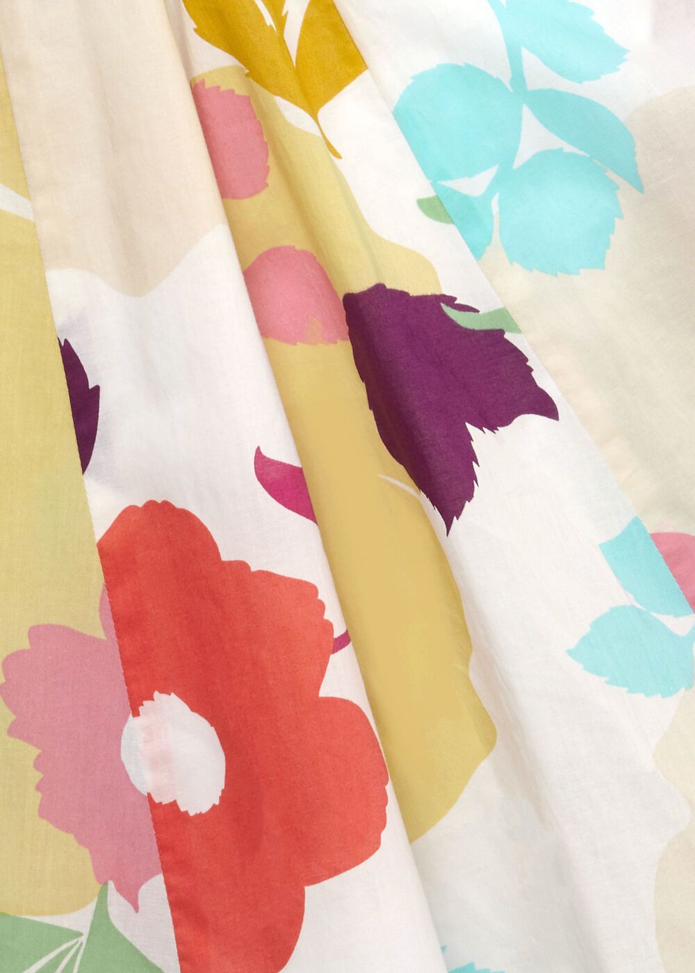 Melina Cotton Floral Full Skirt, White Multi, hi-res