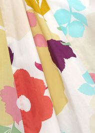 Melina Cotton Floral Full Skirt, White Multi, hi-res
