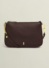 Briella Leather Bag, Chocolate Brown, hi-res