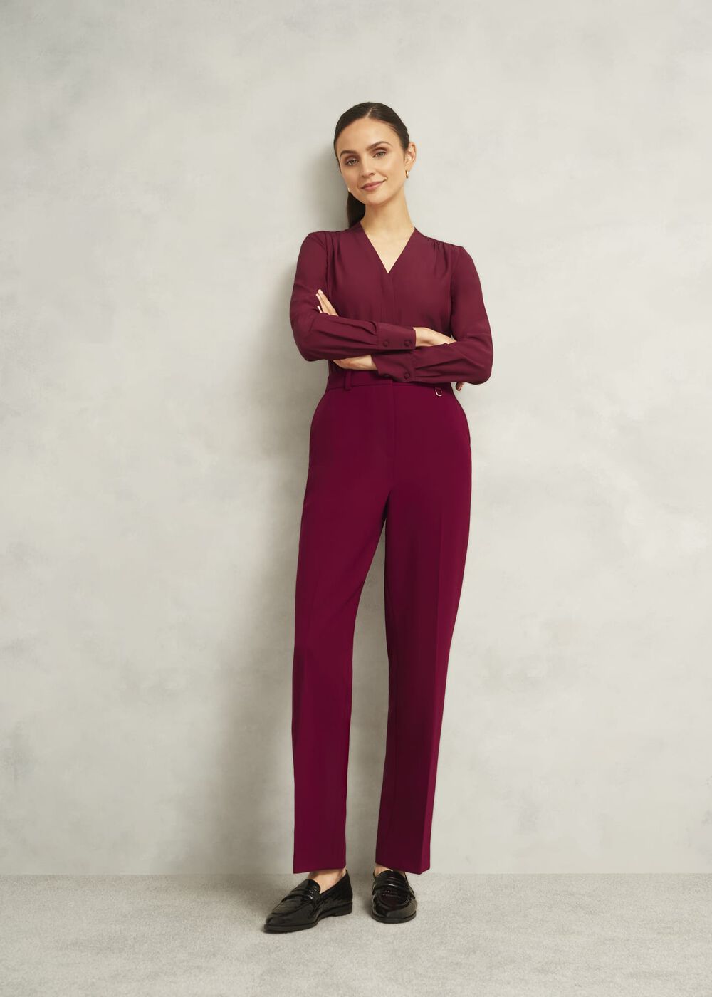 Mabel Straight Pants, Beryl Red, hi-res