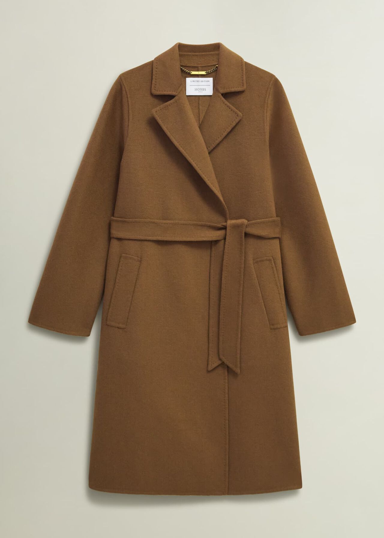 Lytham Wrap Coat With wool, Vicuna, hi-res