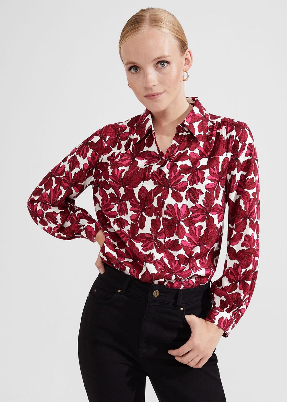 Livia Blouse, Pink Ivory, hi-res