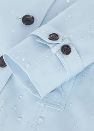 Petite Saskia Shower Resistant Trench Coat, Pale Blue, hi-res