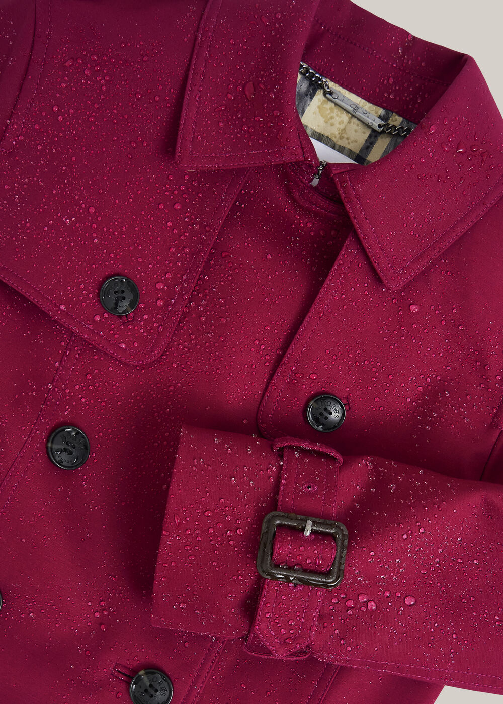 Skylar Shower Resistant Trench Coat, Beetroot Pink, hi-res