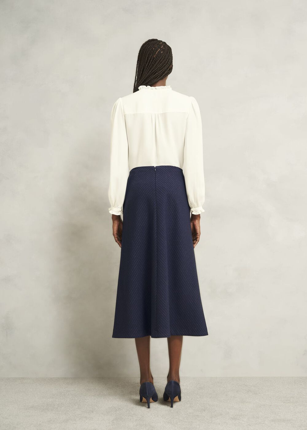 Laura Skirt, Navy Ivory, hi-res