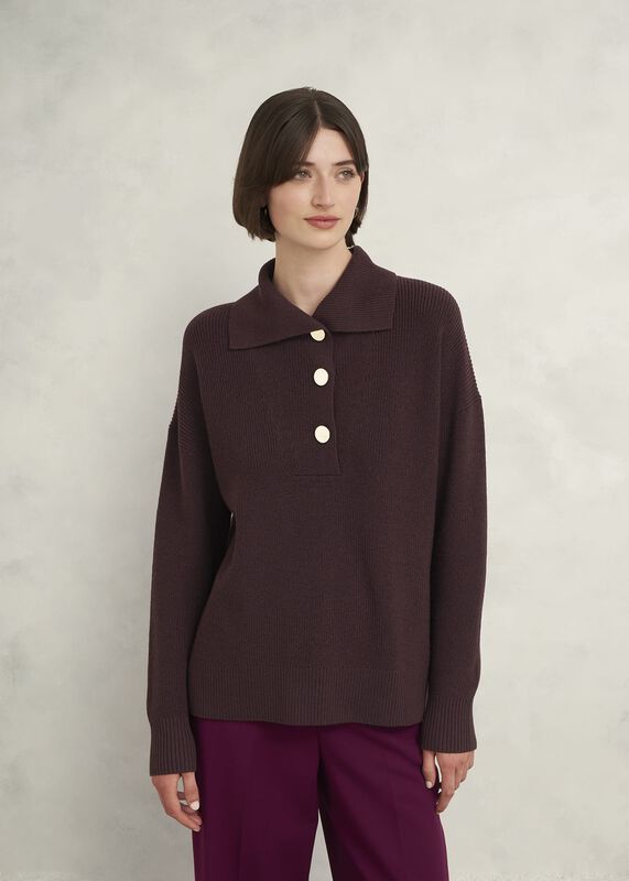 Brenna Merino Wool Sweater , Malbec Brenna Merino Wool Sweater