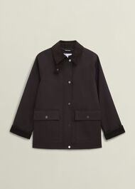 Gabby Barn Jacket, Chocolate, hi-res