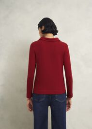 Audrey Wool Cashmere Sweater, Pomegranate, hi-res