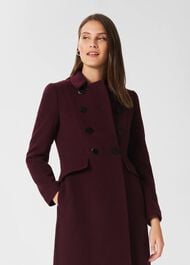 Petite Janaya Wool Blend Coat , Mullberry Red, hi-res