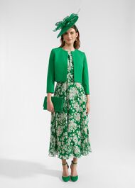 Petite Bronwyn Silk Dress, Green Multi, hi-res