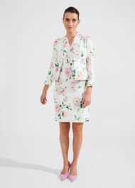 Petite Suzanna Floral Tweed Jacket, Ivory Multi, hi-res
